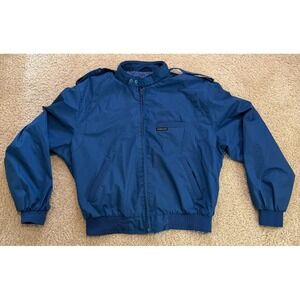 VINTAGE Members Only Jacket Mens 44 Blue Racer 80s 90s Bomber Moto Punk‎ Adult